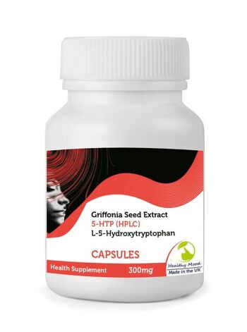 5-HTP 5-Hydroxytryptophane 300mg Griffonia Seed Capsules 1000 Comprimés FLACON 1
