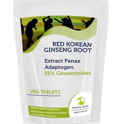 Korean Ginseng Veg Tablets 3125mg Extract 120 Tablets Refill Pack