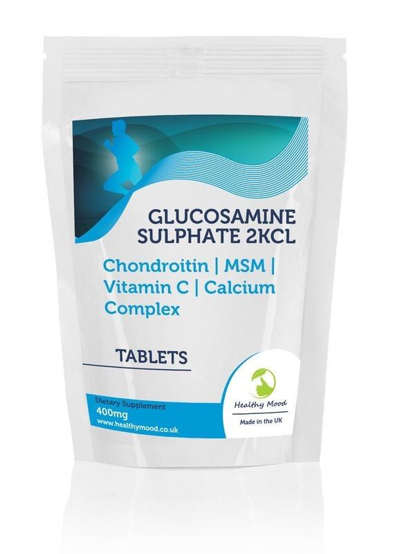 Comprimés Glucosamine 400mg + Chondroïtine + MSM + Vitamine C - Oxford Vitality - Soutien Articulaire