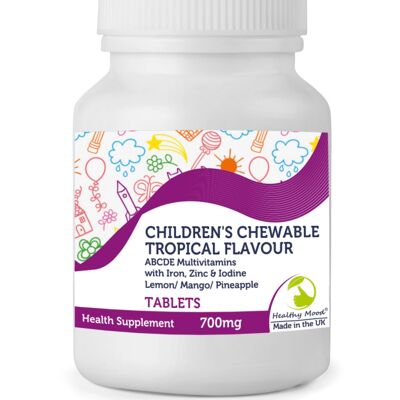 Childrens Tropical ABCDE Multivitamin Tablets 30 Tablets BOTLLE