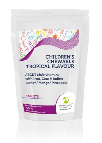 Comprimés multivitaminés ABCDE Tropical pour enfants 60 comprimés FLACON 2
