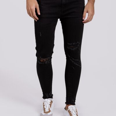 Jeans Skinny Rotos NEGRO