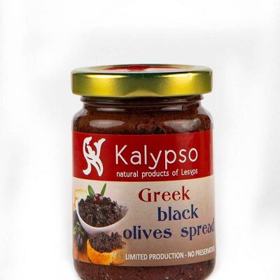 Griechischer Brotaufstrich mit schwarzer Olive