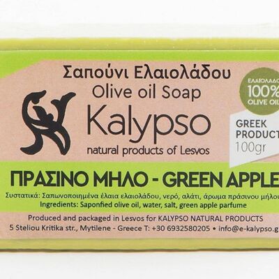 Jabón artesanal de aceite de oliva - Manzana verde
