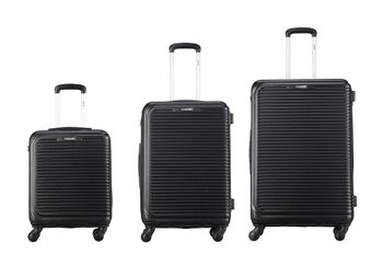 TT001 Ensemble complet - Troop London Hard Shell 8 Wheels Trolley Case léger (3 pièces) 2