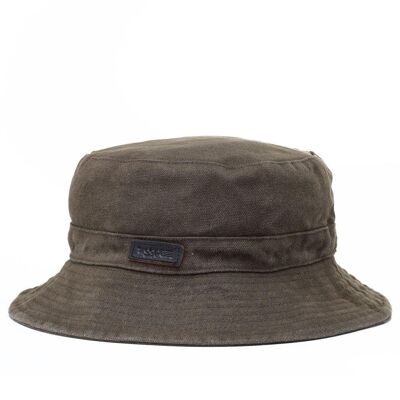 TRP0502 Troop London Accessories Sombrero de pescador de lona encerada, sombrero para el sol, sombrero para exteriores