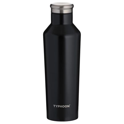 PURE COLOR vacuum flask made of stainless steel, black, 500 ml