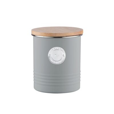 Living - tea storage container, pastel gray, 1 liter