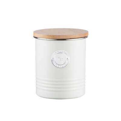 Living - Storage container for tea, pastel cream, 1 liter