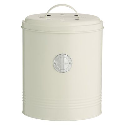 Living - compost bin, pastel cream, 2.5 liters