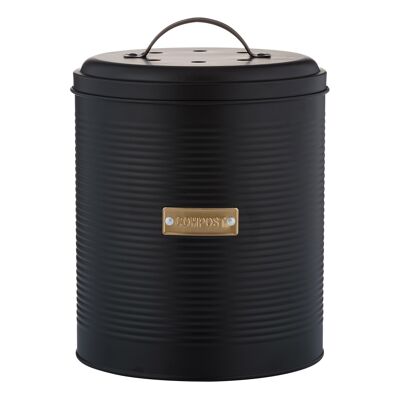Compostiera OTTO, nera, 2,5 litri