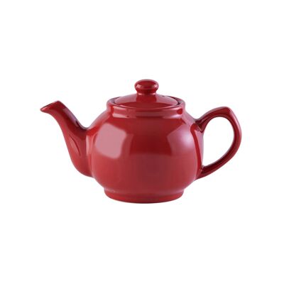 Teapot, shiny red, 2 cups