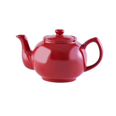 Teapot, shiny red, 6 cups