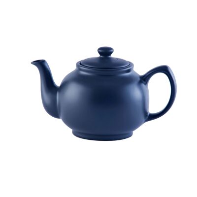 Teapot, matt blue, 6 cups
