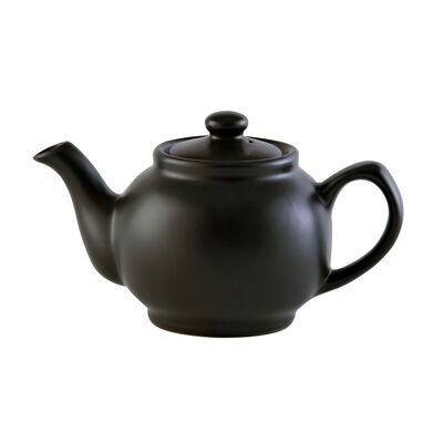 Teapot, matt black, 6 cups