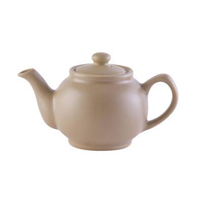 Teapot, matt taupe, 6 cups