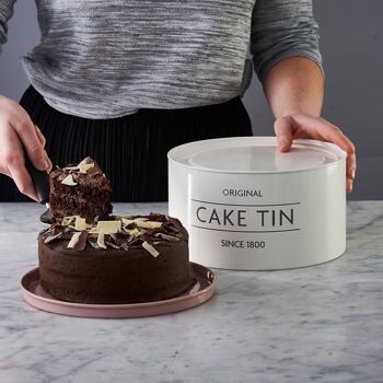 Cuisine innovante - récipient à gâteau en acier dans un ensemble de 3 5