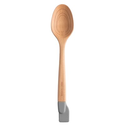 Cuisine innovante - Cuillère en bois 3-EN-1 avec spatule