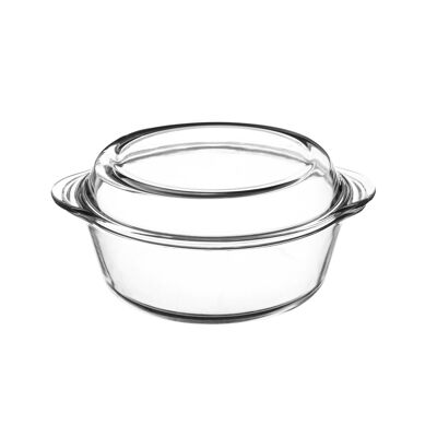 Classic - round baking dish with lid, 2 liters