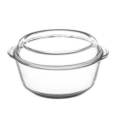 Classic - round baking dish with lid, 3 liters