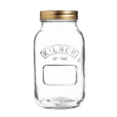 Mason jar with screw cap, 1 liter