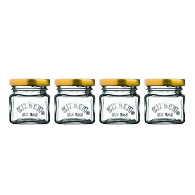 4 mini jam jars in a set of 55 ml