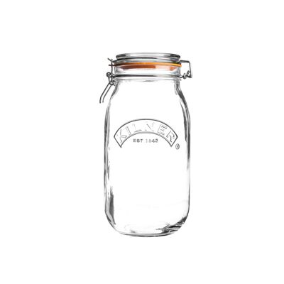 Round swing top glass, 1.5 liters