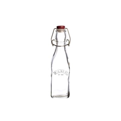 Square swing top bottle, 0.25 liter