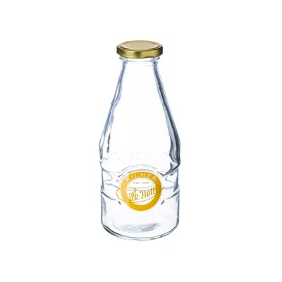 Milk bottle with screw cap, 570 ml