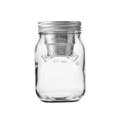 SNACK ON THE GO bicchiere con contenitore in acciaio inox, 500 ml