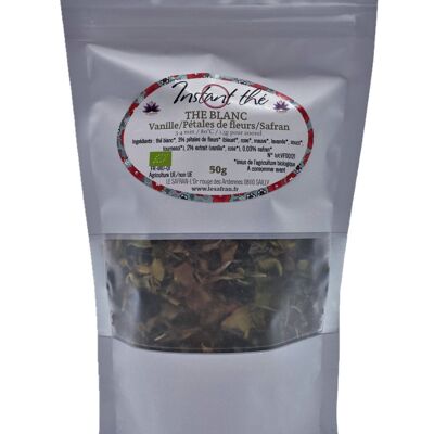 Organic white tea Vanilla-Flowers-Saffron, 50g, 35 cups
