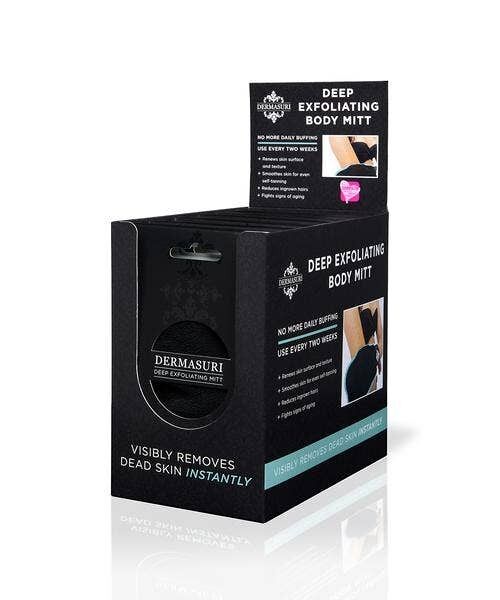 Dermasuri Deep Exfoliating Mitt - Pack of 6  Exfoliate