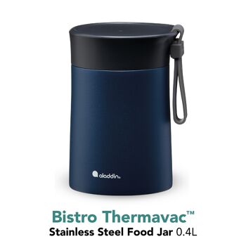 Tasse thermo alimentaire Bistro Thermavac ™ en acier inoxydable 0,4L, bleu foncé 3