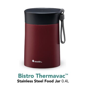 Tasse thermo alimentaire Bistro Thermavac ™ en acier inoxydable 0.4L, bordeaux 3