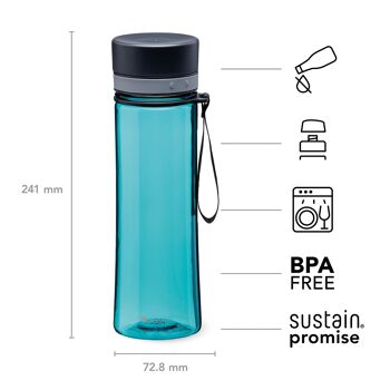 Bouteille d'eau Aveo, Aqua Blue, 0,6 L 3