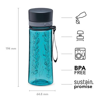 Bouteille d'eau Aveo, Aqua Blue Print, 0,35 L 3