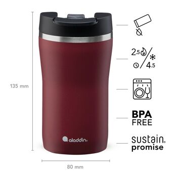Barista Café - mug thermo, 0,25L, bordeaux 2