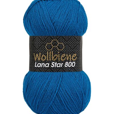 Wool bee Lana Star 800 petrol 11 25% wool plain colors