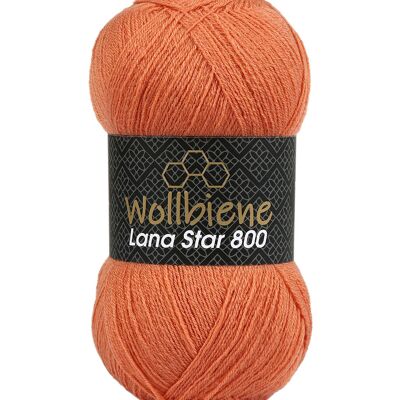 Wool bee Lana Star 800 terracotta 07 25% wool plain colors