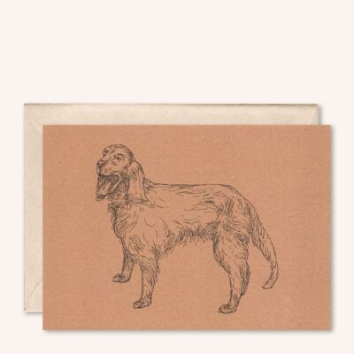 Nachhaltige Karte + Umschlag | Hund Zeus | Pfirsich