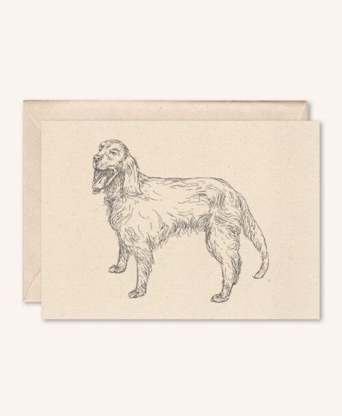 Duurzame kaart + envelop | Hond Zeus | Vlierbloesem