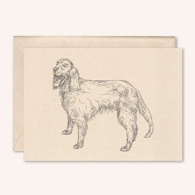 Nachhaltige Karte + Umschlag | Hund Zeus | Holunder