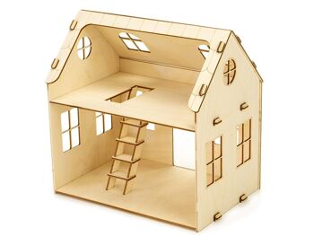 Maison de poupée en bois Summer, Set constructeur 3D 2