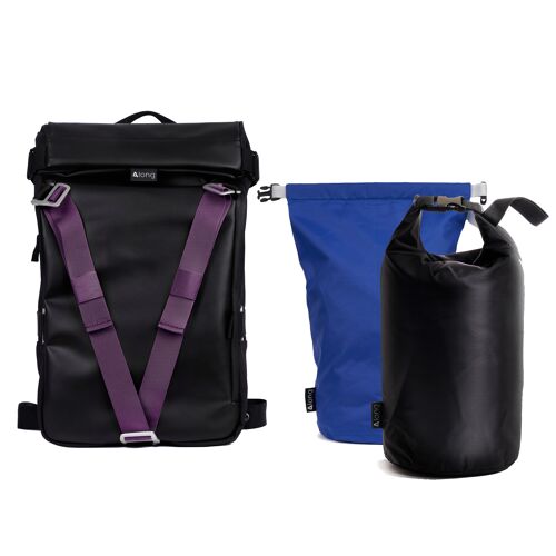 Pack sac à dos + sangle violette + module isotherme + module étanche