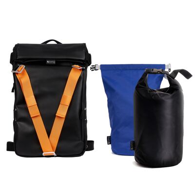 Pack backpack + orange strap + isothermal module + waterproof module