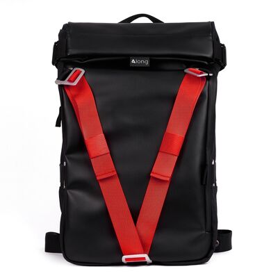 Backpack + red strap