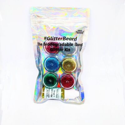 Set di glitter per barba biodegradabili (6 colori)