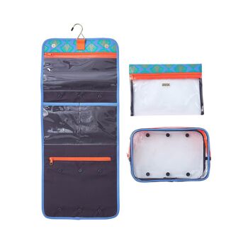 Emma' 3 en 1 Trousse de toilette suspendue en Shell Aqua 5