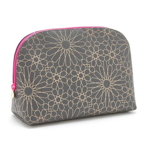 Esther' Large Makeup Bag in Mandala Charcoal