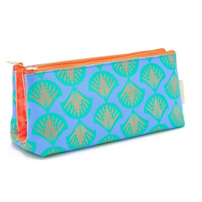 Trousse de maquillage pliable Lauren' en coquillage Aqua